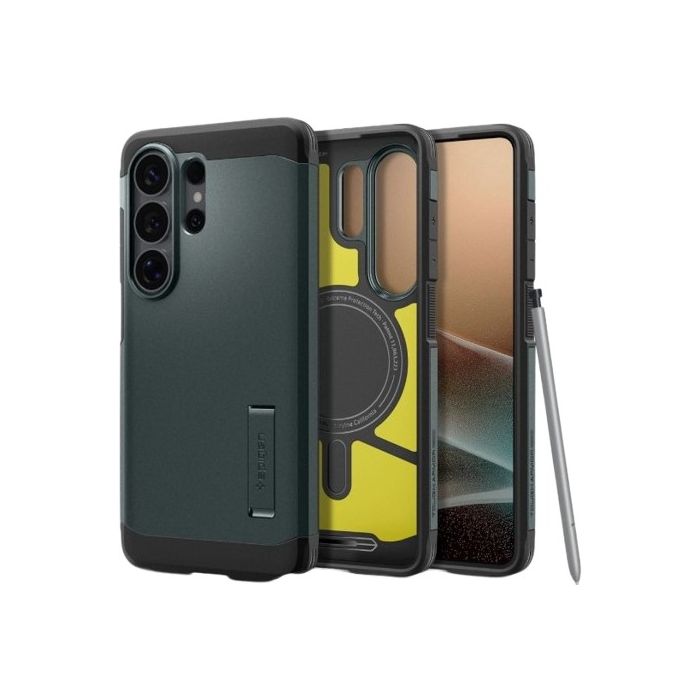Obal Spigen Tough Armor Mag MagSafe Samsung Galaxy S26 Ultra 5G S948 zelený