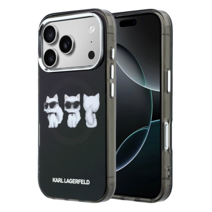Obal Karl Lagerfeld IML Choupette Trio Watercolor MagSafe Apple iPhone 17 Pro Max KLHMP17X6HCA3CK