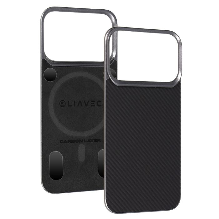Obal Liavec Carbon Layer MagSafe Aramid Apple iPhone 17 Pro Max čierny