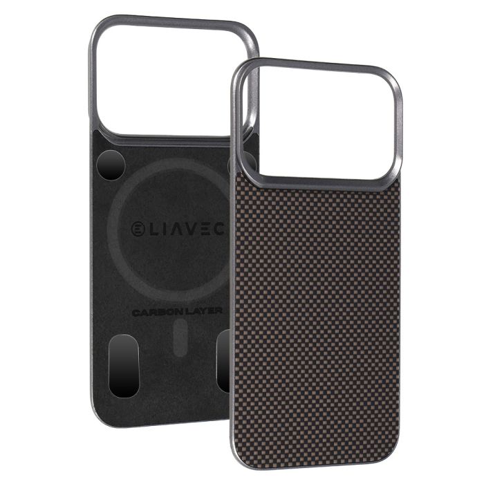 Obal Liavec Carbon Layer MagSafe Aramid Apple iPhone 17 Pro Max zlatý