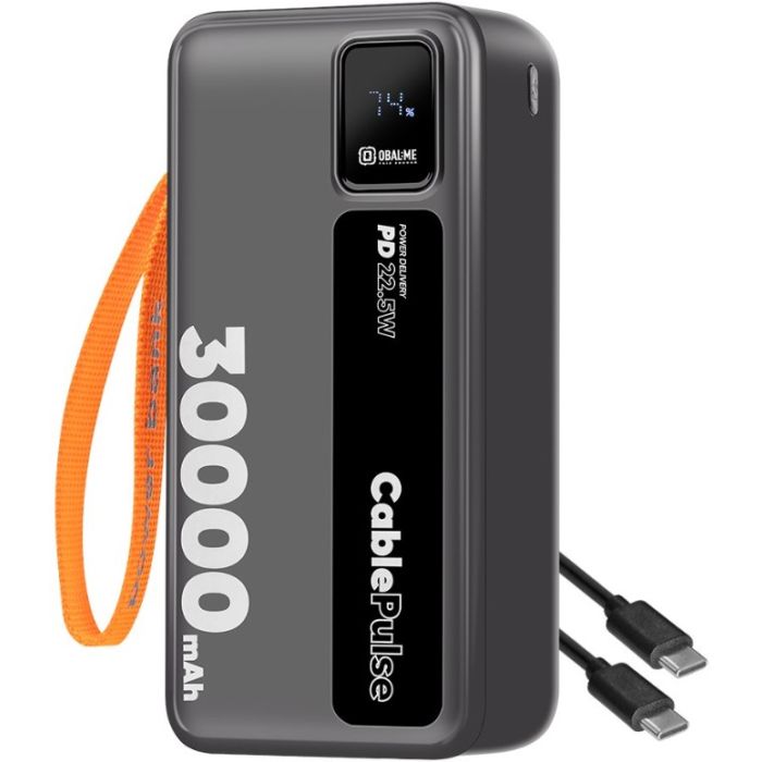 OBAL:ME CablePulse Powerbanka 30000mAh 22,5W čierna