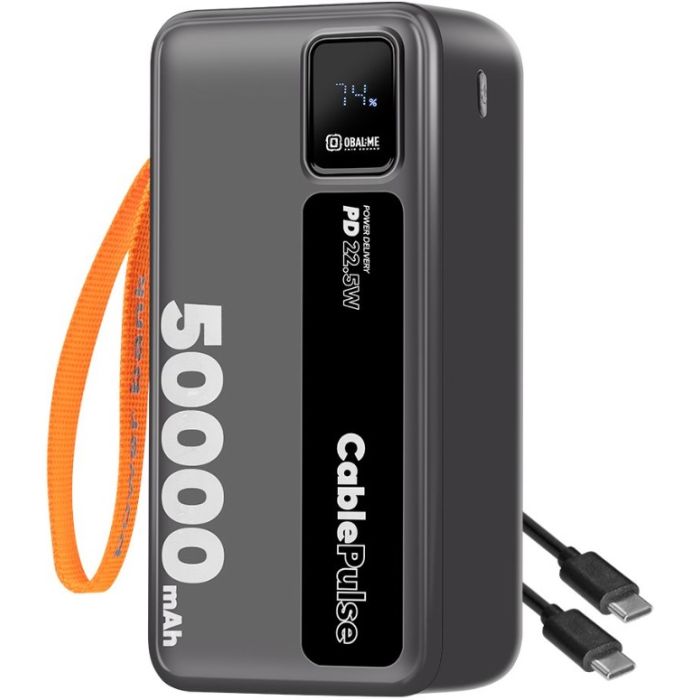 OBAL:ME CablePulse Powerbanka 50000mAh 22,5W čierna