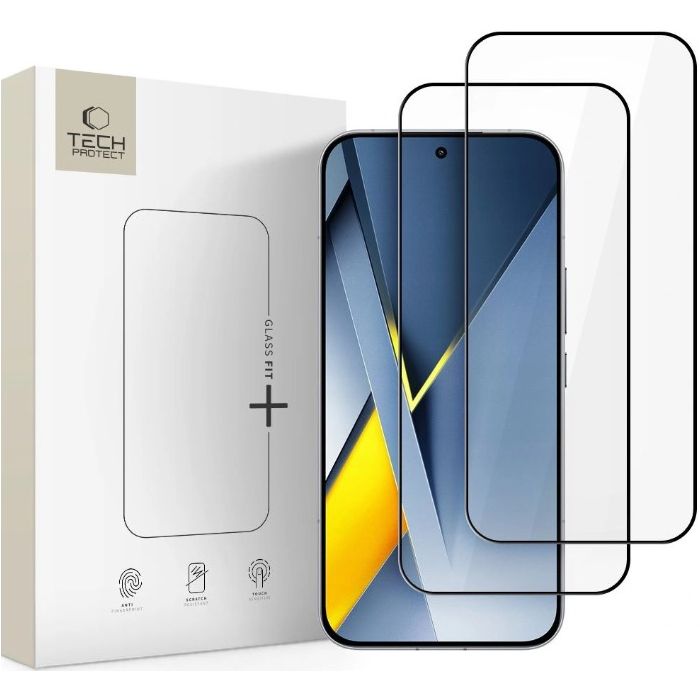 Ochranné sklo Tech-Protect Glass Fit+ POCO F8 Ultra čierne (2ks)