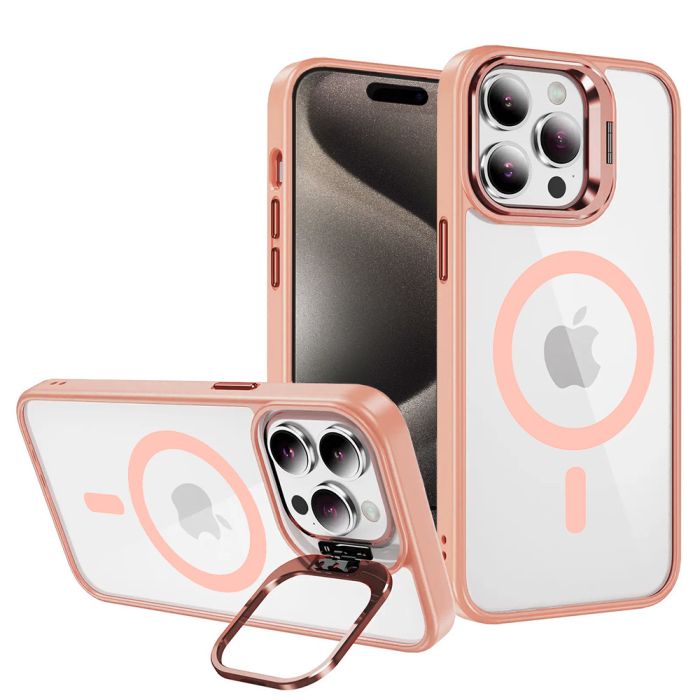 Obal Tel Protect Kickstand MagSafe Apple iPhone 14 Pro Max ružový