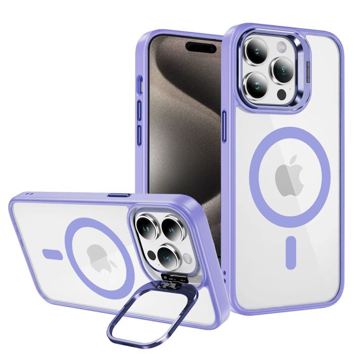 Obal Tel Protect Kickstand MagSafe Apple iPhone 14 Pro Max fialový
