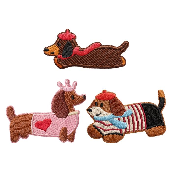 Samolepiace nášivky dachshund (3ks set)
