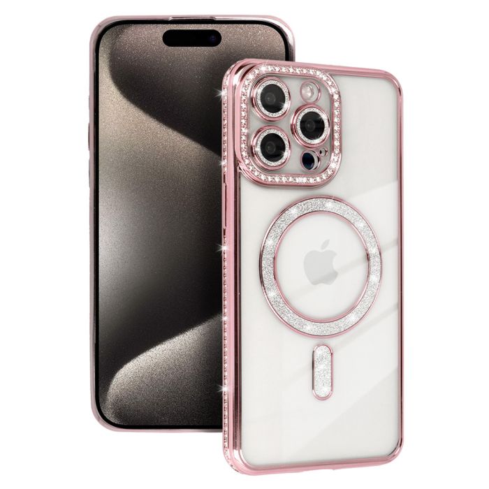 Obal Bling MagSafe Xiaomi Redmi Note 15 Pro+ 5G/POCO M8 Pro ružový