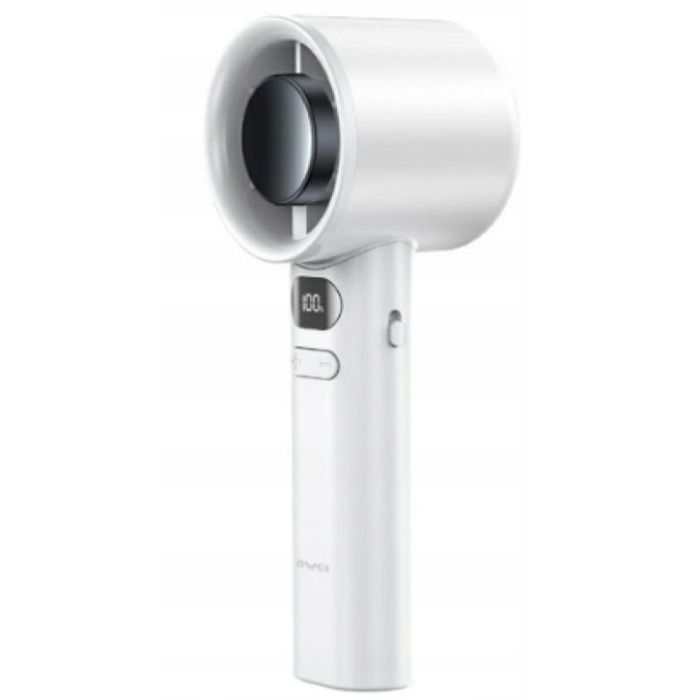 AWEI F36, ručný prenosný ventilátor, 2200mAh, biely