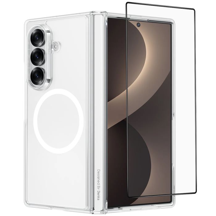 Obal + Sklo Benks Magnetic Crystal Grand Combo Samsung Galaxy Z Fold8 Ultra 5G F976 transparentný