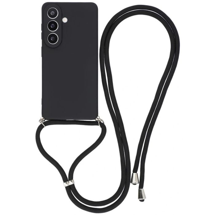 Obal Crossbody Silicone TPU Samsung Galaxy A37 5G A376 čierny