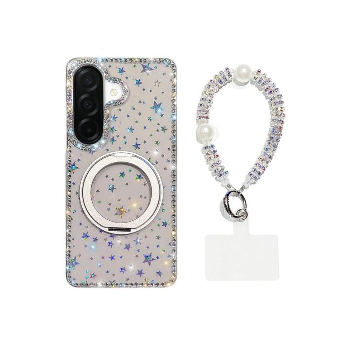 Obal Diamond IMD 360 Ring Holder  Diamond Strap Samsung Galaxy A57 5G A576 hviezdy