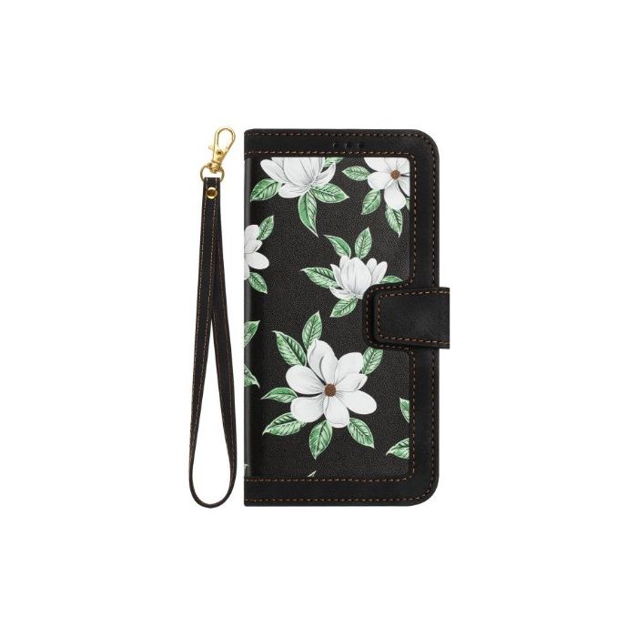 Obal Floral Book Xiaomi Redmi 17 4G/5G čierny