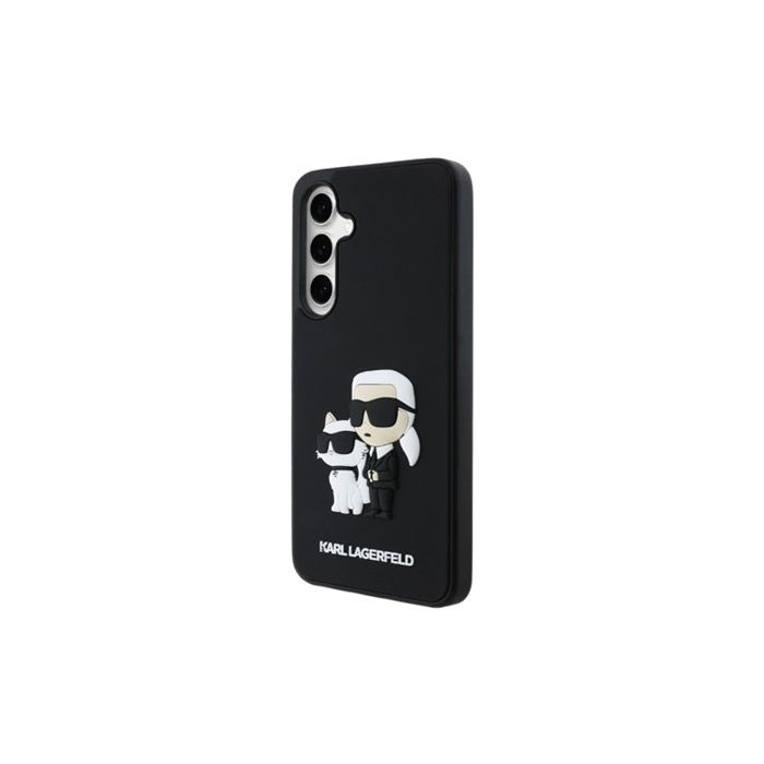 Karl Lagerfeld 3D Rubber Karl and Choupette Samsung Galaxy S24 FE 5G S721 KLHCS24FE3DRKCNK Black