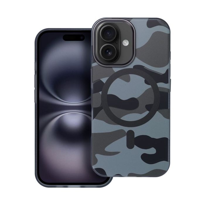 FORCELL F-PROTECT Levels with Dual Layer 4D technology, Miliatry Drop Tested, MagSafe, Apple iPhone 16 Plus black camo