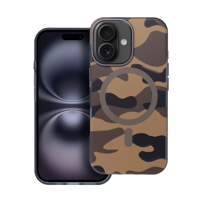 FORCELL F-PROTECT Levels with Dual Layer 4D technology, Miliatry Drop Tested, MagSafe, Apple iPhone 16 Plus desert camo