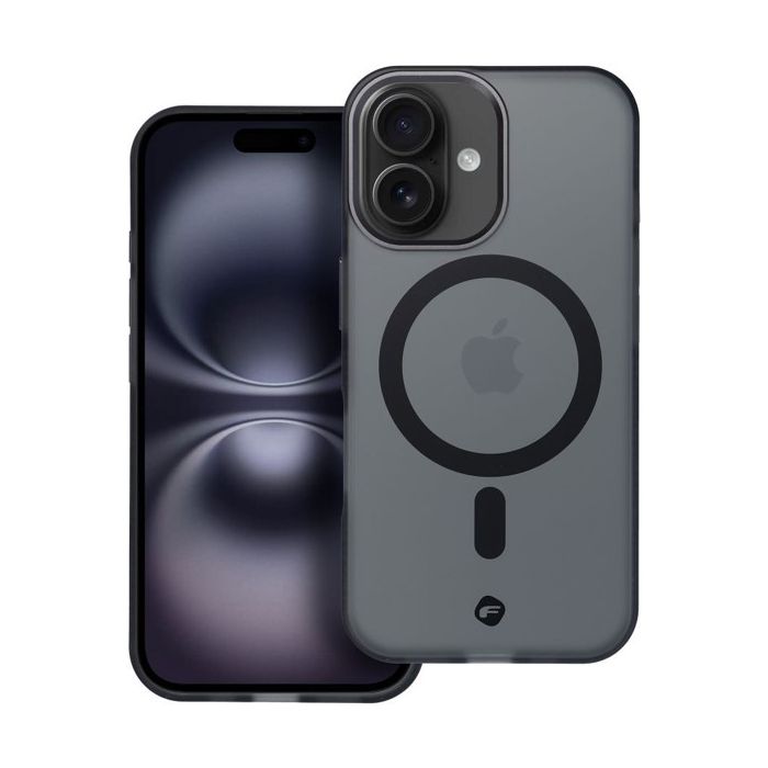 FORCELL F-PROTECT Levels with Dual Layer 4D technology, Miliatry Drop Tested, MagSafe, Apple iPhone 16 smoky black