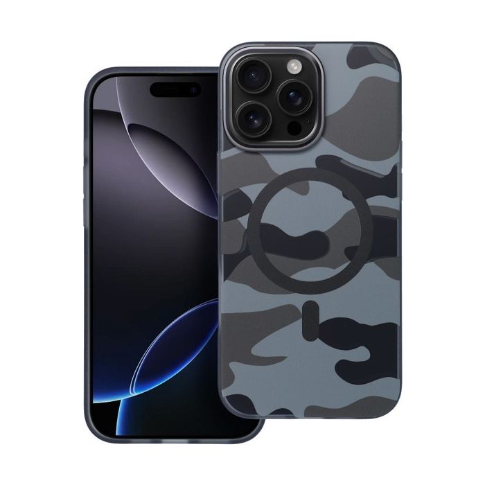 FORCELL F-PROTECT Levels with Dual Layer 4D technology, Miliatry Drop Tested, MagSafe, Apple iPhone 16 Pro black camo