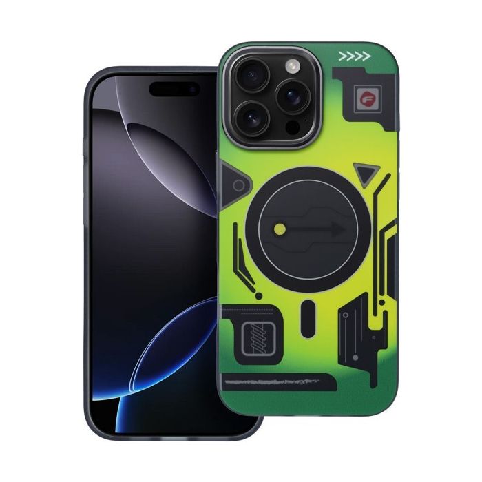 FORCELL F-PROTECT Levels with Dual Layer 4D technology, Miliatry Drop Tested, MagSafe, Apple iPhone 16 Pro cyber green