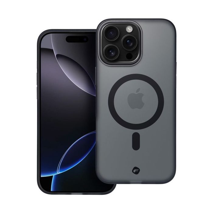 FORCELL F-PROTECT Levels with Dual Layer 4D technology, Miliatry Drop Tested, MagSafe, Apple iPhone 16 Pro Max smoky black