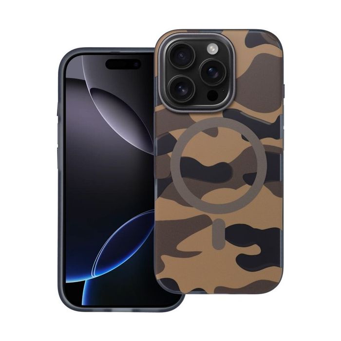 FORCELL F-PROTECT Levels with Dual Layer 4D technology, Miliatry Drop Tested, MagSafe, Apple iPhone 16 Pro desert camo