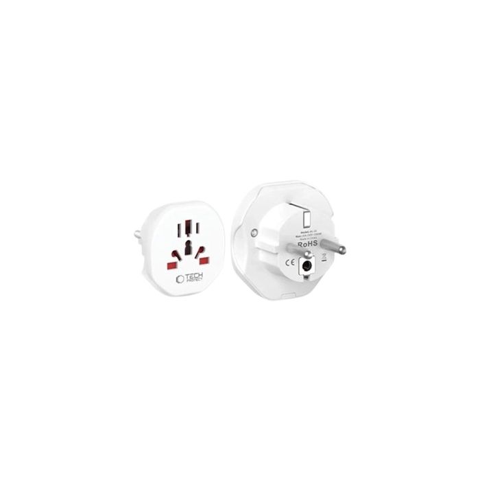 Tech-Protect Universal Travel Adapter From EU White