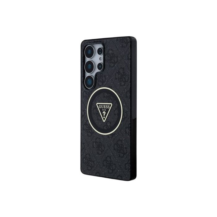 Guess IML 4G Glitter and Triangle Logo MagSafe Samsung Galaxy S25 Ultra 5G S938 GUHMS25LHG4PRTGK Black