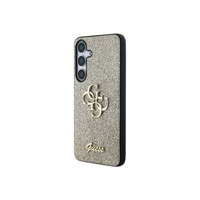 Guess PU Fixed Glitter 4G Metal Logo Samsung Galaxy S25+ 5G S936 GUHCS25MHG4SGD Gold