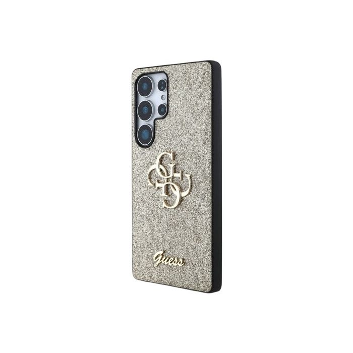 Guess PU Fixed Glitter 4G Metal Logo Samsung Galaxy S25 Ultra 5G S938 GUHCS25LHG4SGD Gold