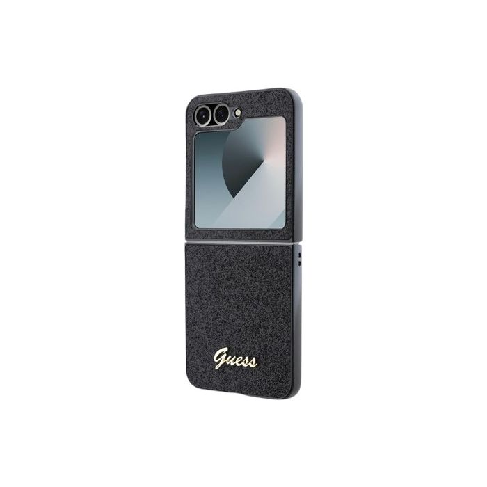 Guess PC/TPU Glitter Flakes Metal Logo Samsung Galaxy Z Flip6 5G F741 GUHCZF6HGGSHK Black