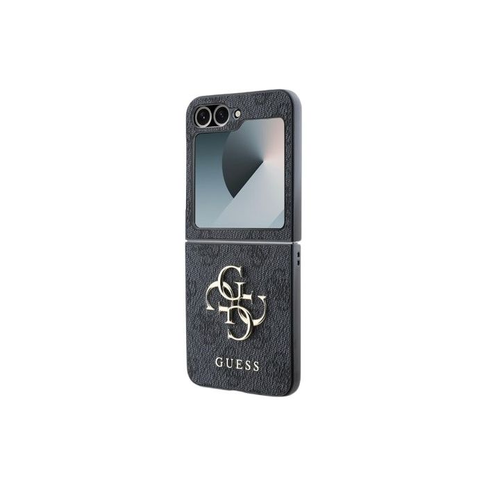 Guess PU 4G Metal Logo Samsung Galaxy Z Flip6 5G F741 GUHCZF64GMGGR Grey