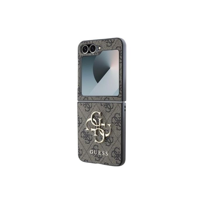 Guess PU 4G Metal Logo Samsung Galaxy Z Flip6 5G F741 GUHCZF64GMGBR Brown