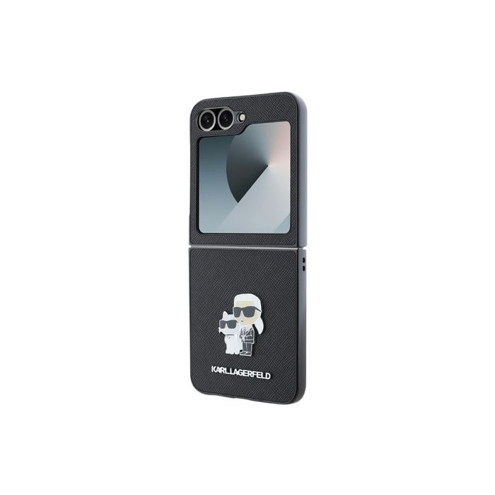 Karl Lagerfeld PU Saffiano Karl and Choupette Samsung Galaxy Z Flip6 5G F741 KLHCZF6SAPKCNPK Black