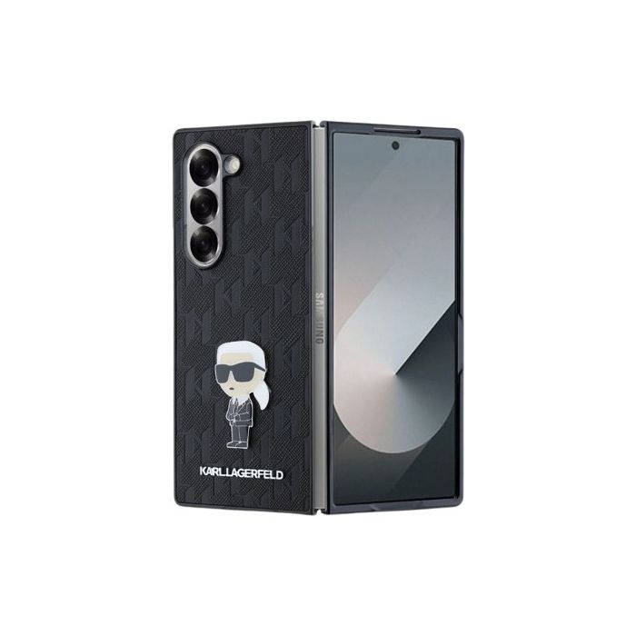 Karl Lagerfeld PU Saffiano Monogram Ikonik Samsung Galaxy Z Fold6 5G F956 KLHCZFD6SAPKINPK Black