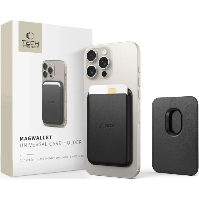 Tech-Protect MagWallet MagSafe Universal Magnetic Card Holder Black