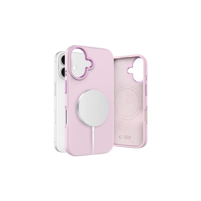 Tech-Protect Silicone Pure MagSafe Apple iPhone 16 Pink Pearl