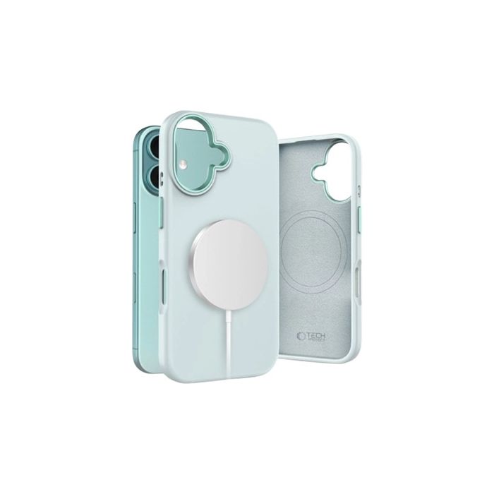 Tech-Protect Silicone Pure MagSafe Apple iPhone 16 Sky Blue