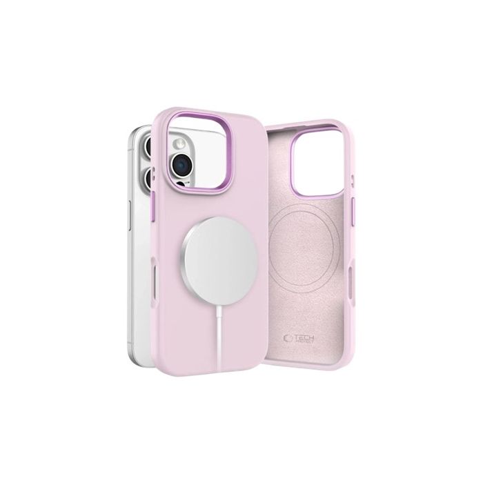 Tech-Protect Silicone Pure MagSafe Apple iPhone 16 Pro Pink Pearl