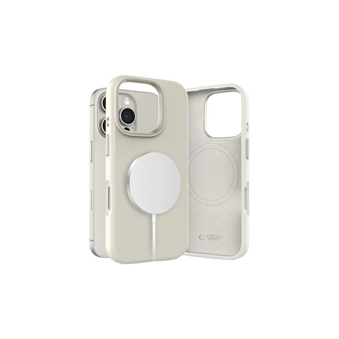 Tech-Protect Silicone Pure MagSafe Apple iPhone 16 Pro Cosmic Latte