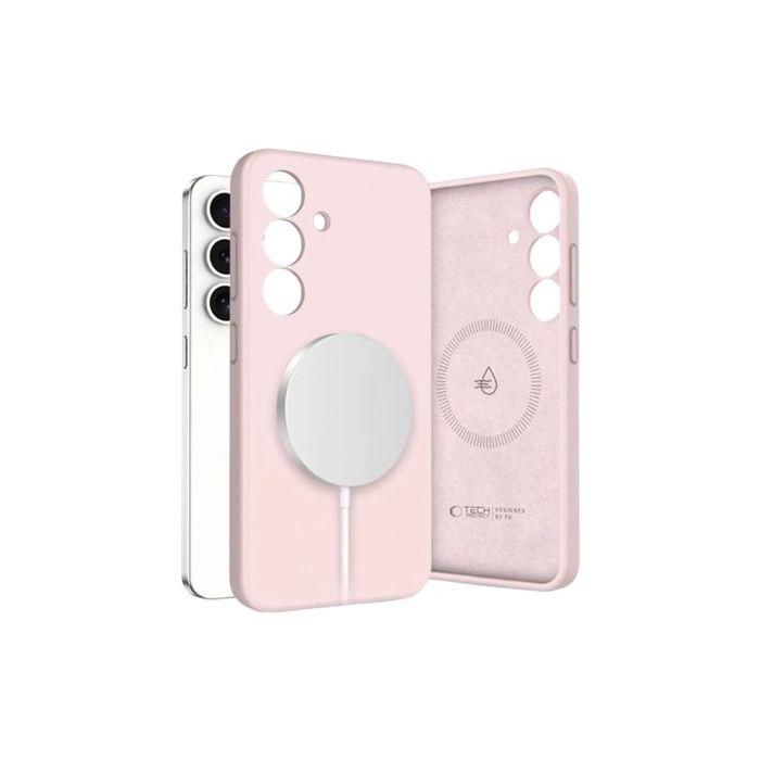 Tech-Protect Liquid Silicone MagSafe Samsung Galaxy S25 5G S931 Pink Pearl