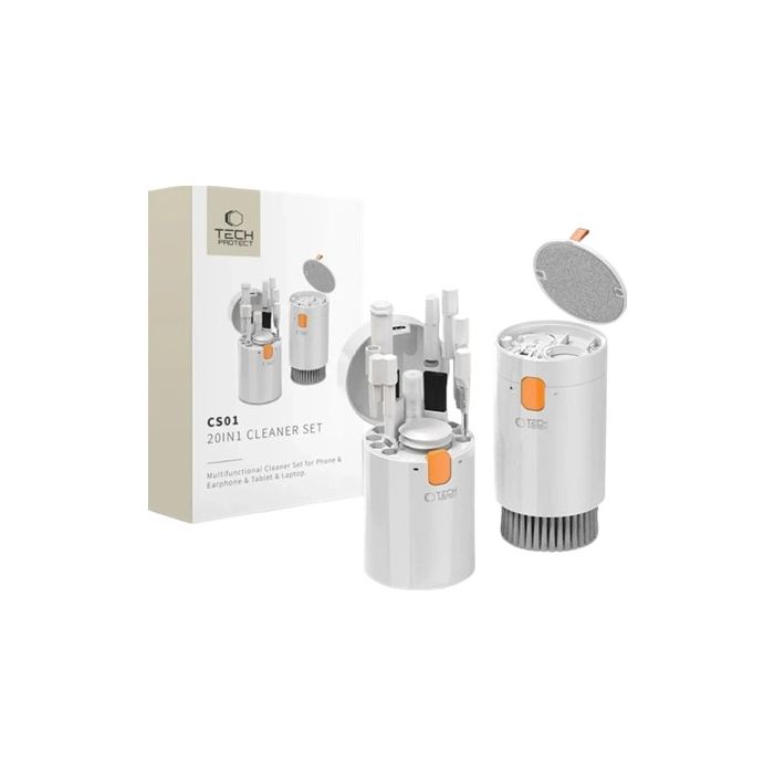 Tech-Protect CS01 Cleaner Set 20in1 Phone/Earphone/Tablet/Laptop White