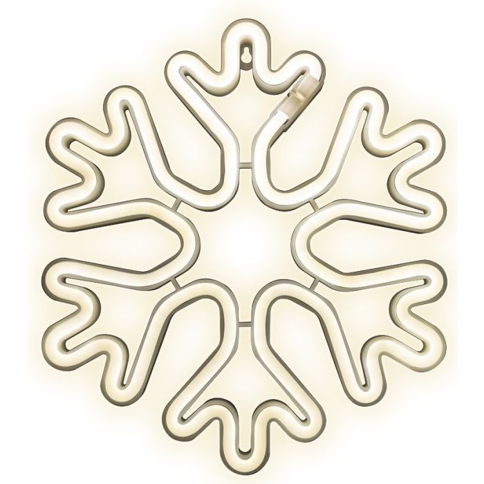Forever Light FLNE20 Neon LED CHRISTMAS SNOWFLAKE white Bat + USB