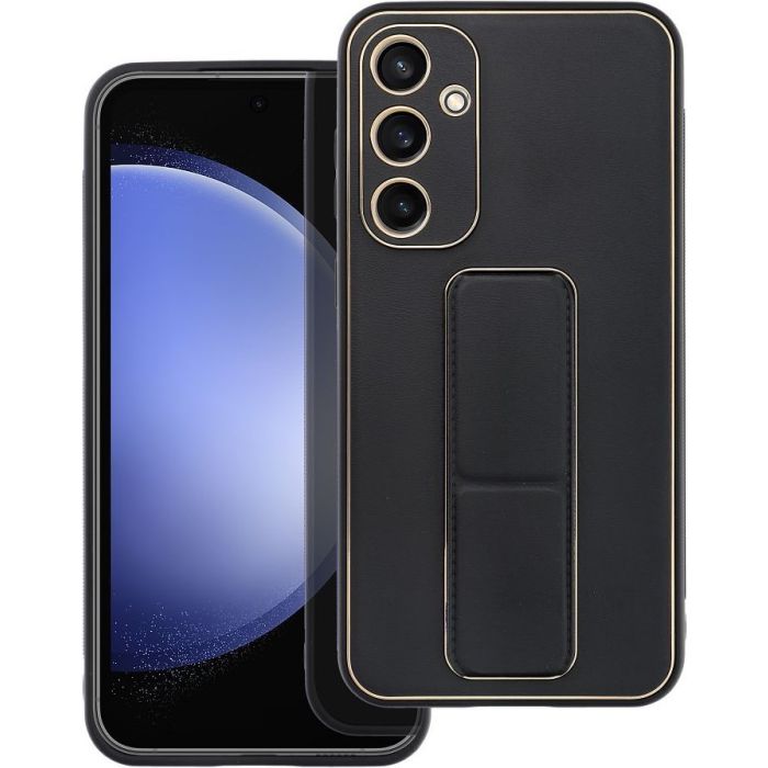 LEATHER Case Kickstand Samsung Galaxy S24 FE 5G S721 black