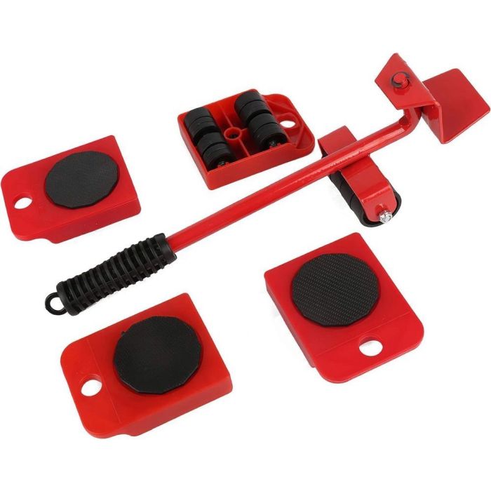 RC-K-1344 set koliesok na prenášanie nábytku do 150kg red