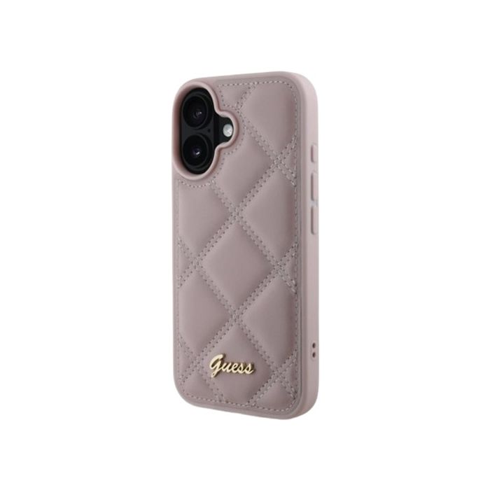 Guess PU Leather Quilted Apple iPhone 16 GUHCP16SPSQSQSP Pink
