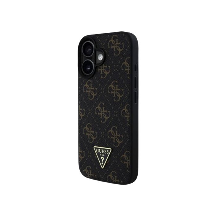 Guess PU Leather 4G Triangle Metal Logo Apple iPhone 16 GUHCP16SPG4GPK Black