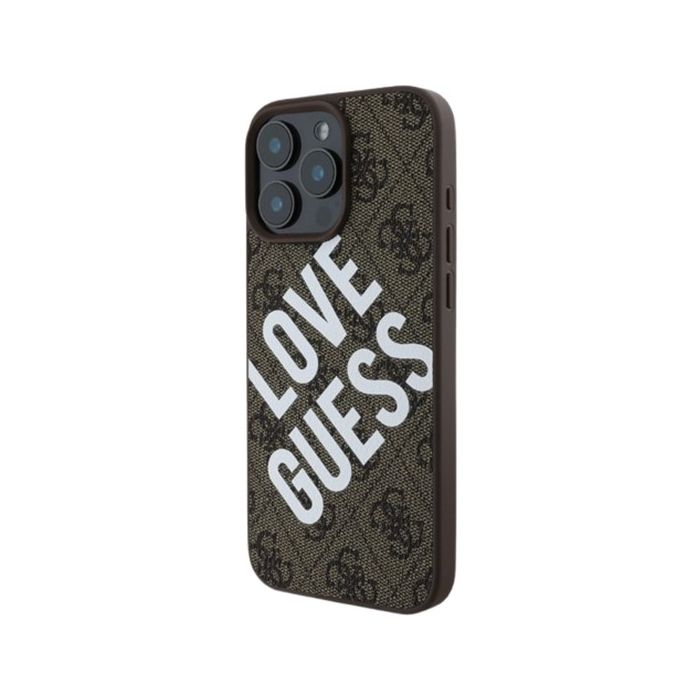 Guess PU Leather 4G Big Love Logo MagSafe Apple iPhone 16 Pro Max GUHMP16XP4PLGWW Brown