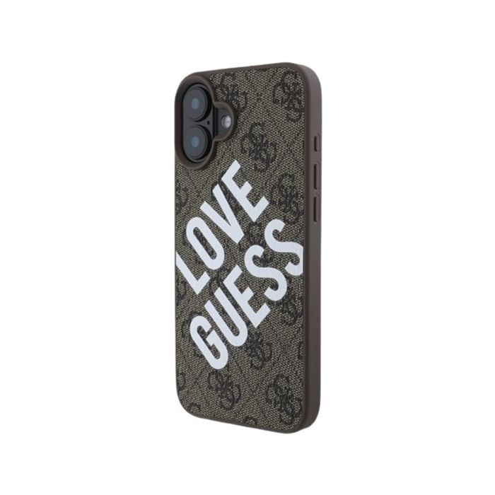 Guess PU Leather 4G Big Love Logo MagSafe Apple iPhone 16 GUHMP16SP4PLGWW Brown