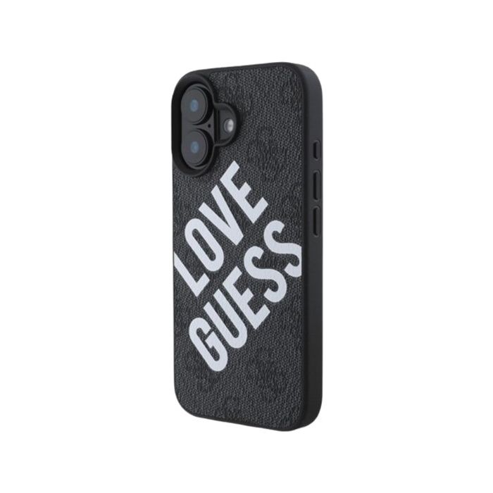 Guess PU Leather 4G Big Love Logo MagSafe Apple iPhone 16 GUHMP16SP4PLGWK Black