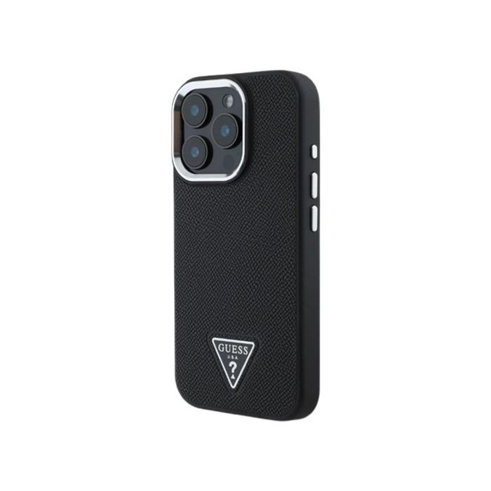 Guess PU Grained Triangle Logo Apple iPhone 16 Pro GUHMP16LPGTSPSK Black