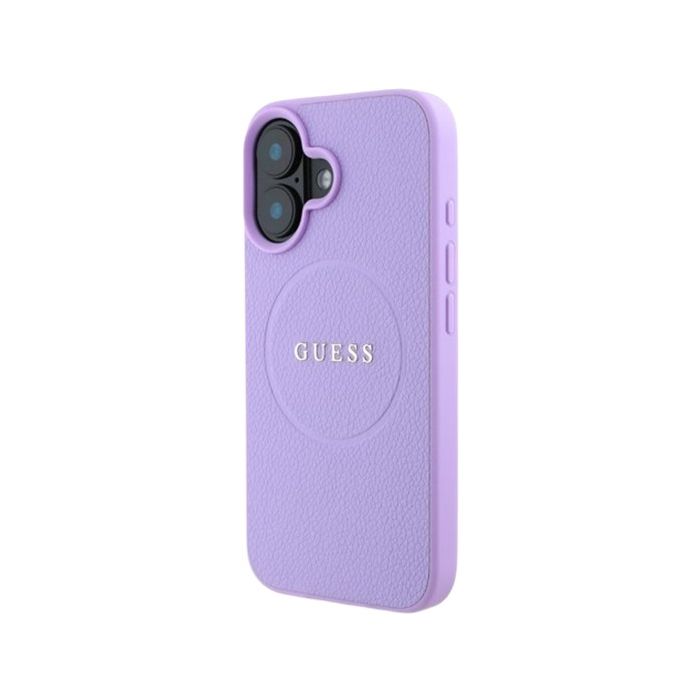 Guess PU Grained Classic Logo MagSafe Apple iPhone 16 GUHMP16SPGHSMMU Purple